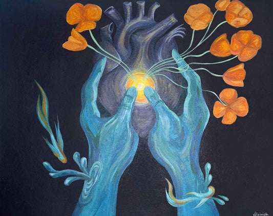 Sacred Hands 16"x20" Original Painting